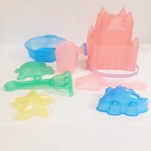 Beach Sand Toys Bucket Sifter Rake Shovel Sprinkler +  (18M +)